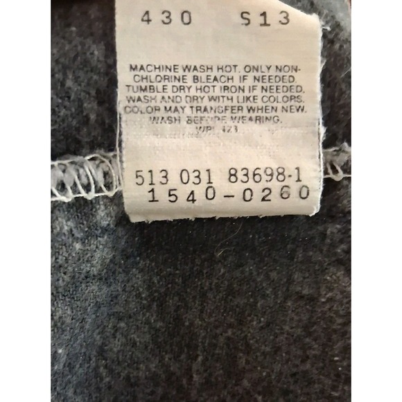 Vintage Levis 540 Jeans Mens 37x35 (tag 38) Black Relaxed Fit Made USA 90s Tall - Picture 6 of 12